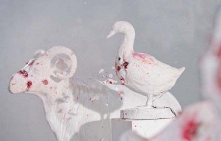 Zhang Ding, Buddha Jumps over the Wall-2 (still from video), 2012