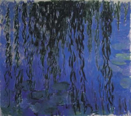 Water lilies and weeping willow branches - Monet