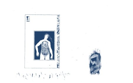 Jamie Crewe, Cover design for Monsieur Venus, drawn with a knife, 2016